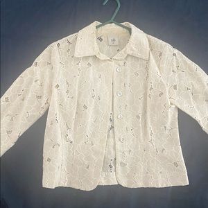 Cabi white eyelet jacket